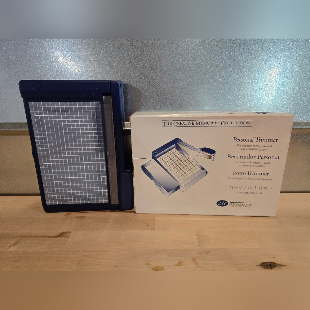 Creative Memories Personal Mini Trimmer Paper Photo Cutter w/ Drawer - Orig Box